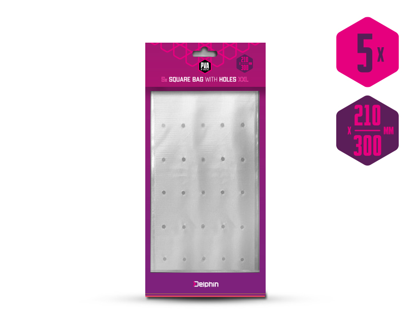 Sáčok hranatý s otvormi Delphin PVA n´tastic XXL / 5ks 1 Sáčok hranatý s otvormi Delphin PVA n´tastic XXL / 5ks