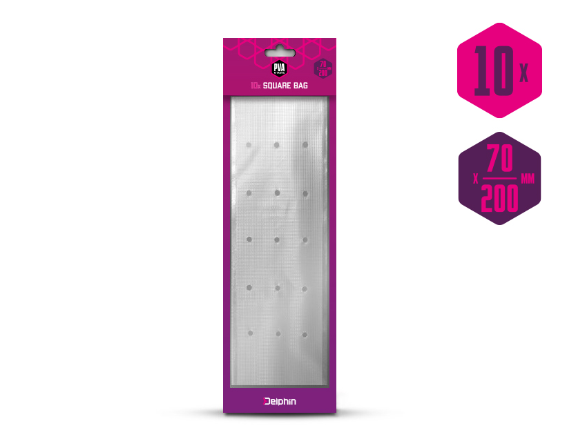 Sáčok hranatý s otvormi zaťahovací Delphin PVA n´tastic / 10ks 1 Sáčok hranatý s otvormi zaťahovací Delphin PVA n´tastic / 10ks