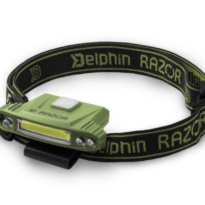 Čelová lampa Delphin RAZOR USB UC