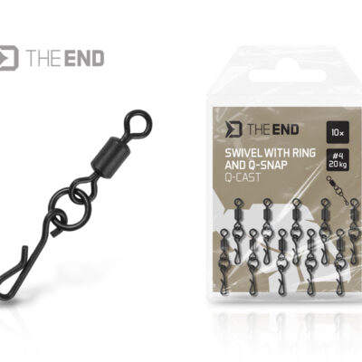 Obratlík s krúžkom a rýchloklipom Delphin TheEND Q-Cast / 10ks