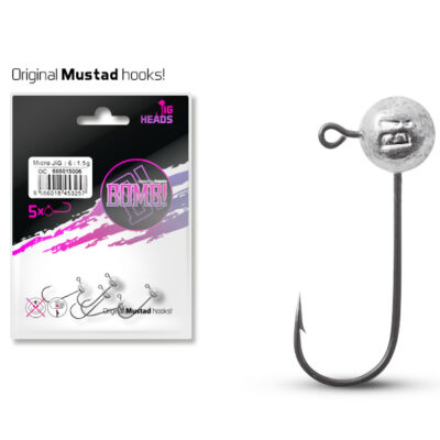Jigová hlava bez golierika Delphin BOMB / 5ks
