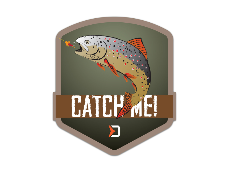 Nálepka Delphin CatchME! PSTRUH 1 Nálepka Delphin CatchME! PSTRUH